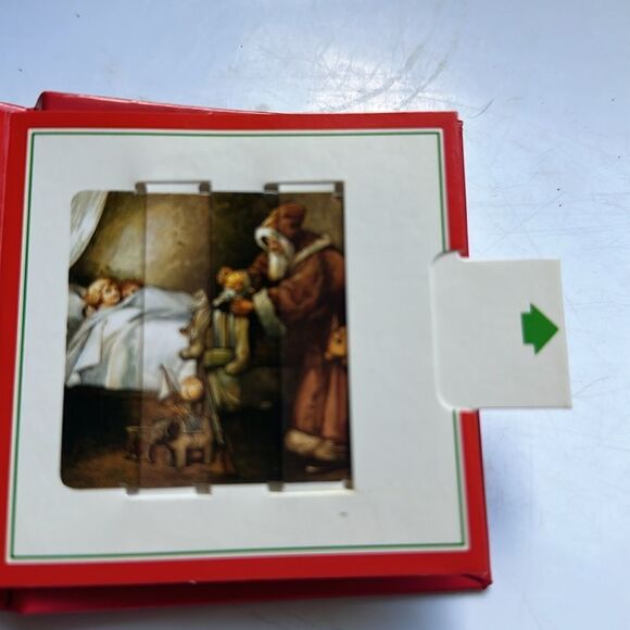 Vtg 1992 Ernest Nister’s Santa’s Surprises small book with changing pictures - Picture 10 of 11